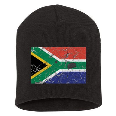 South Africa Stone Flag Short Acrylic Beanie