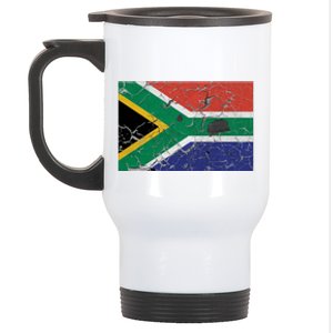 South Africa Stone Flag Stainless Steel Travel Mug