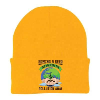 Sowing A Seed Climate Change Earth Day Gift Knit Cap Winter Beanie