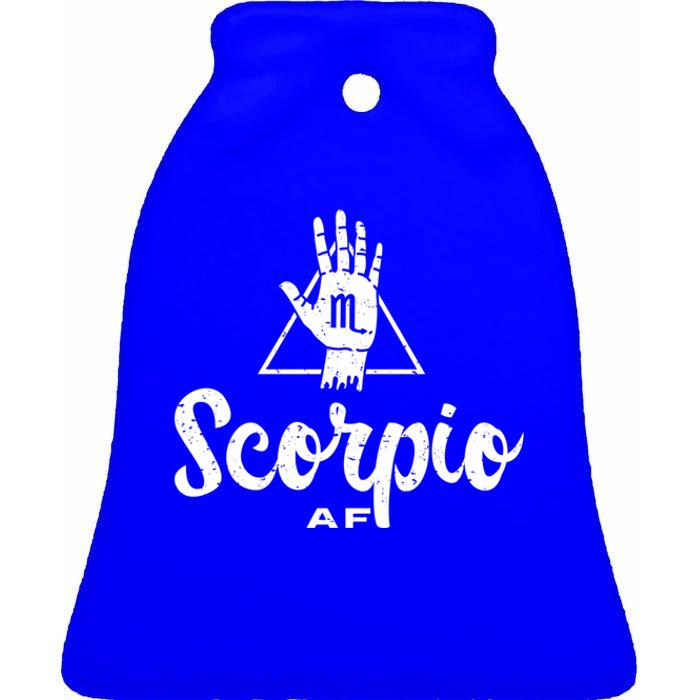 Scorpio Af / Scorpio Birthday / Scorpio Astrology Sign Cute Gift Ceramic Bell Ornament