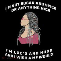 Sugar And Spice I'm Loc'd And Hood Funny Full-Length Apron With Pockets