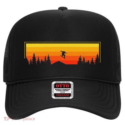 Snowboard Apparel Snowboarding Snowboarder Snowboard High Crown Mesh Back Trucker Hat