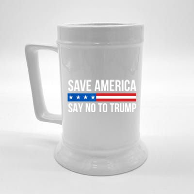 Save America Say No To Trump USA Flag America Beer Stein