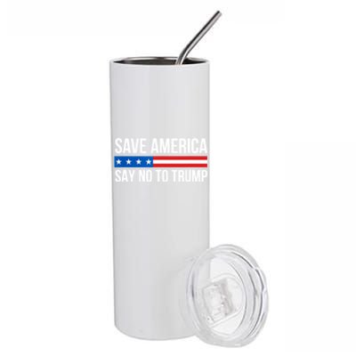 Save America Say No To Trump USA Flag America Stainless Steel Tumbler