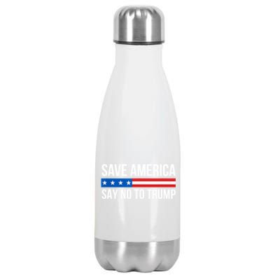 Save America Say No To Trump USA Flag America Stainless Steel Insulated Water Bottle