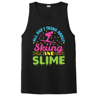 Skiing And Slime Skier Ski Lover Slime Party Meaningful Gift PosiCharge Competitor Tank