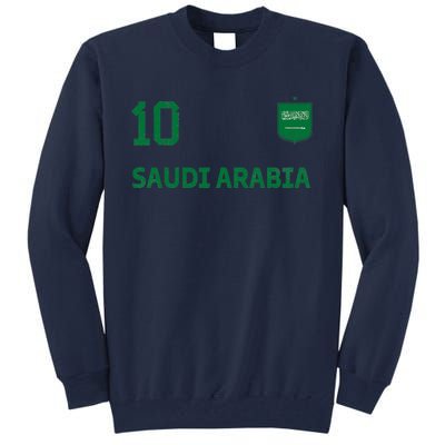 Saudi Arabia Soccer Fans Jersey KSA Flag Football Lovers Tall Sweatshirt