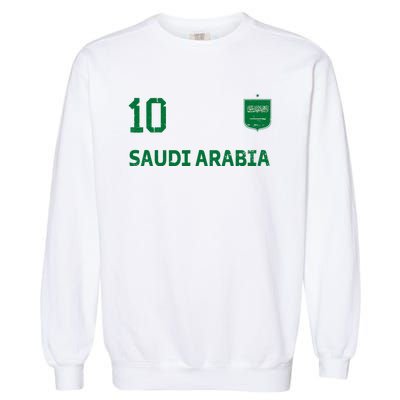 Saudi Arabia Soccer Fans Jersey KSA Flag Football Lovers Garment-Dyed Sweatshirt