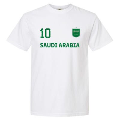 Saudi Arabia Soccer Fans Jersey KSA Flag Football Lovers Garment-Dyed Heavyweight T-Shirt