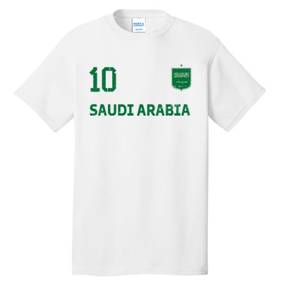 Saudi Arabia Soccer Fans Jersey KSA Flag Football Lovers Tall T-Shirt