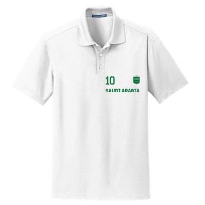 Saudi Arabia Soccer Fans Jersey KSA Flag Football Lovers Dry Zone Grid Polo