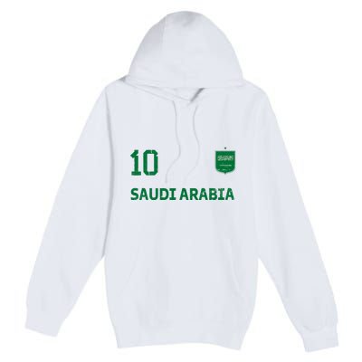 Saudi Arabia Soccer Fans Jersey KSA Flag Football Lovers Premium Pullover Hoodie