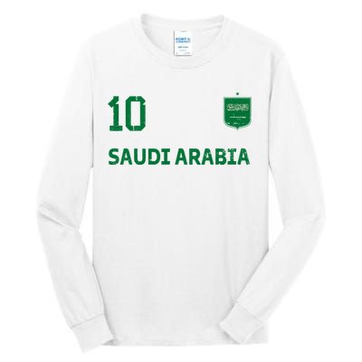 Saudi Arabia Soccer Fans Jersey KSA Flag Football Lovers Tall Long Sleeve T-Shirt