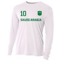 Saudi Arabia Soccer Fans Jersey KSA Flag Football Lovers Cooling Performance Long Sleeve Crew