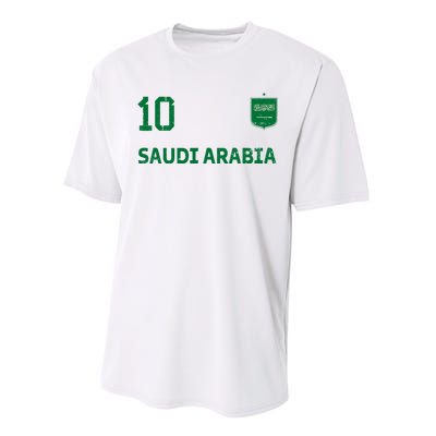 Saudi Arabia Soccer Fans Jersey KSA Flag Football Lovers Performance Sprint T-Shirt