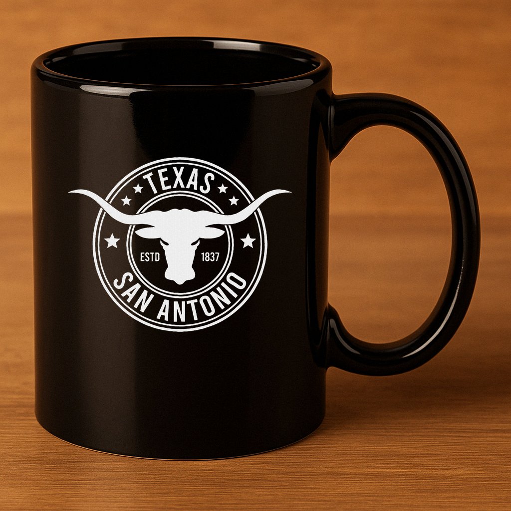 San Antonio 11oz C Handle Ceramic Mug