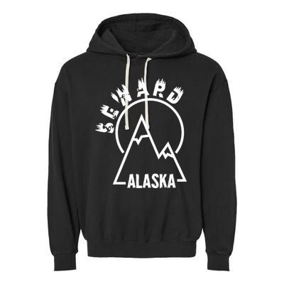 Seward Alaska State / Vintage Mountain Design Seward, AK Garment-Dyed Fleece Hoodie