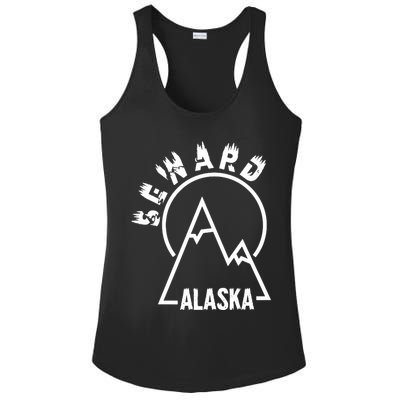 Seward Alaska State / Vintage Mountain Design Seward, AK Ladies PosiCharge Competitor Racerback Tank