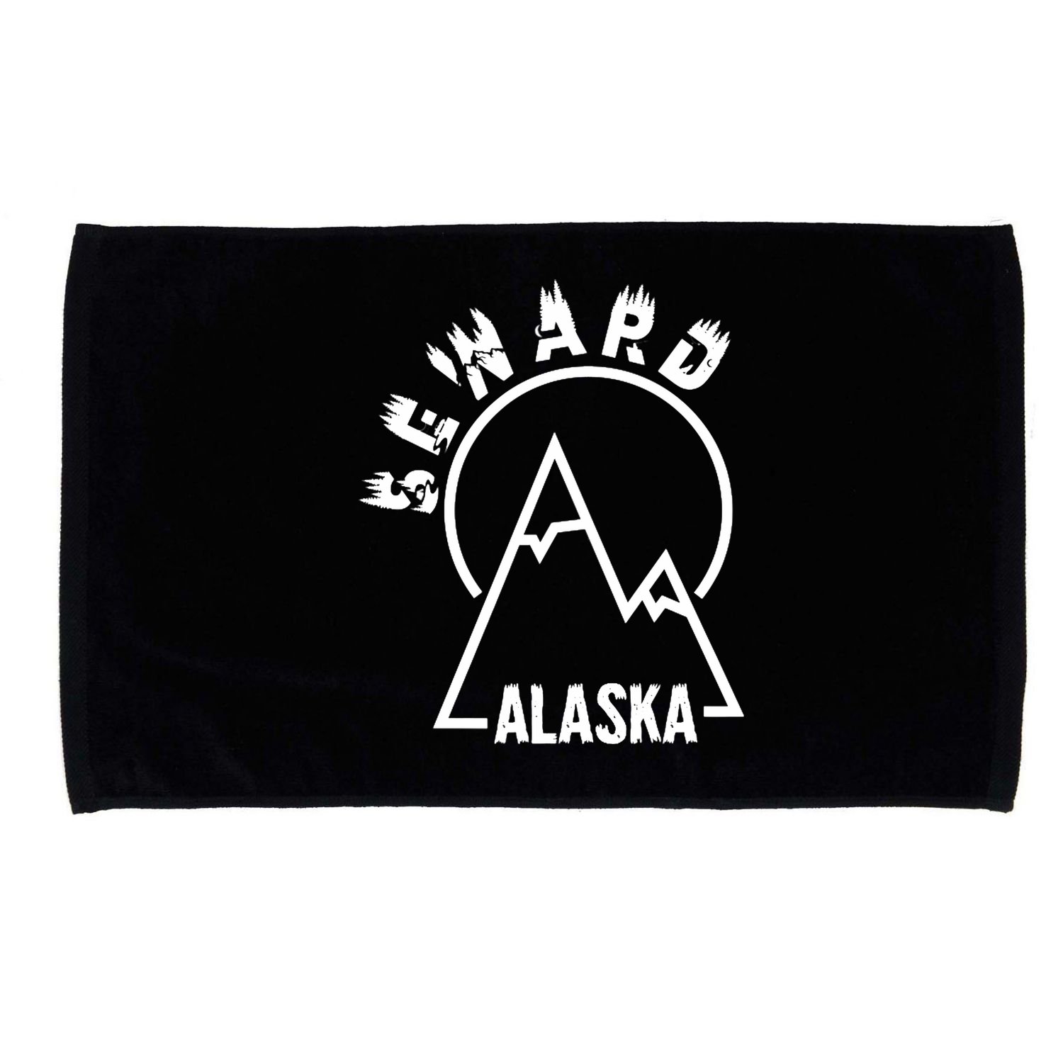 Seward Alaska State / Vintage Mountain Design Seward, AK Microfiber Hand Towel