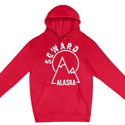 Seward Alaska State / Vintage Mountain Design Seward, AK Premium Pullover Hoodie