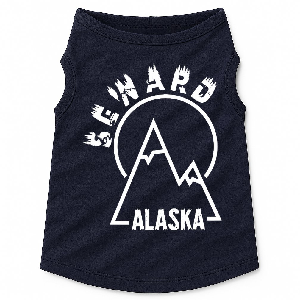 Seward Alaska State / Vintage Mountain Design Seward, AK Doggie Tank