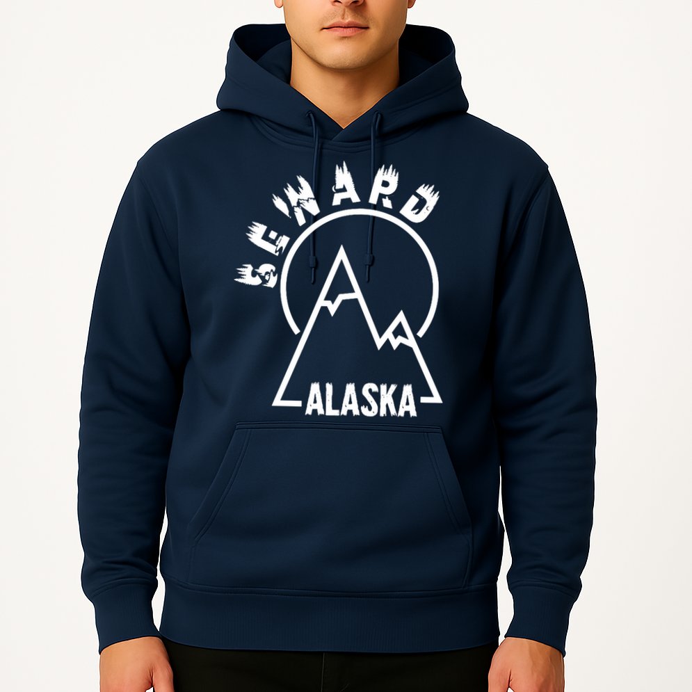 Seward Alaska State / Vintage Mountain Design Seward, AK Hoodie