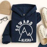 Seward Alaska State / Vintage Mountain Design Seward, AK Hoodie
