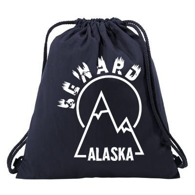 Seward Alaska State / Vintage Mountain Design Seward, AK Drawstring Bag