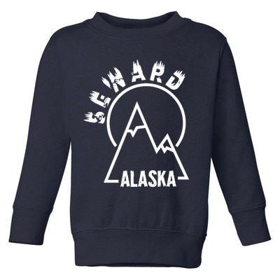 Seward Alaska State / Vintage Mountain Design Seward, AK Toddler Sweatshirt