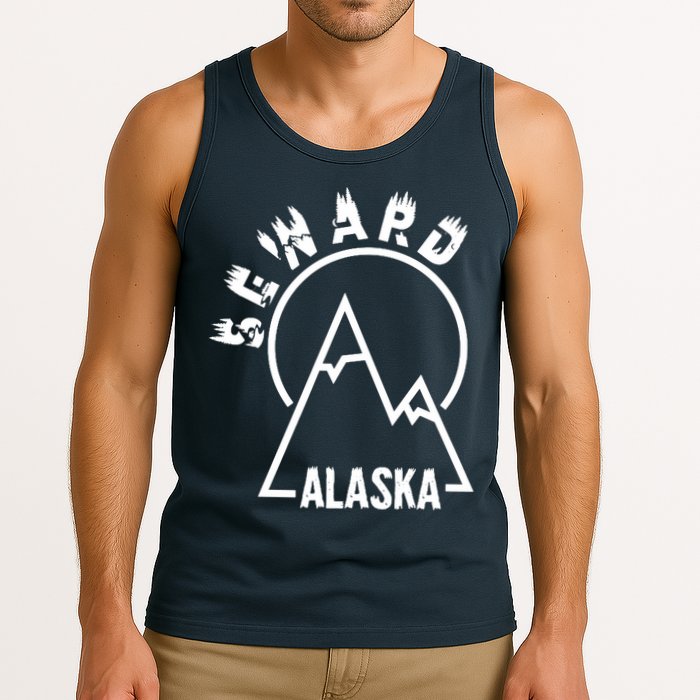 Seward Alaska State / Vintage Mountain Design Seward, AK Tank Top