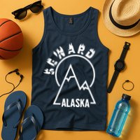 Seward Alaska State / Vintage Mountain Design Seward, AK Tank Top