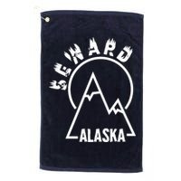 Seward Alaska State / Vintage Mountain Design Seward, AK Golf Towel
