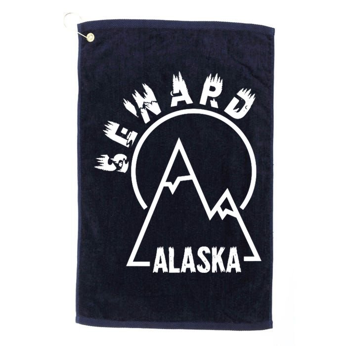 Seward Alaska State / Vintage Mountain Design Seward, AK Golf Towel