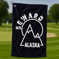 Seward Alaska State / Vintage Mountain Design Seward, AK Golf Towel