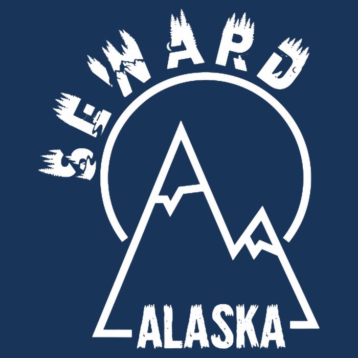 Seward Alaska State / Vintage Mountain Design Seward, AK Golf Towel