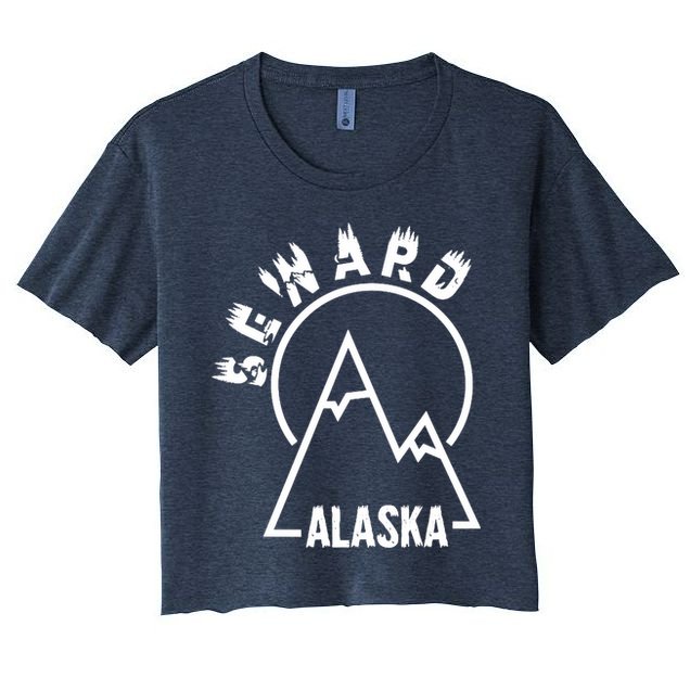 Seward Alaska State / Vintage Mountain Design Seward, AK Crop Top