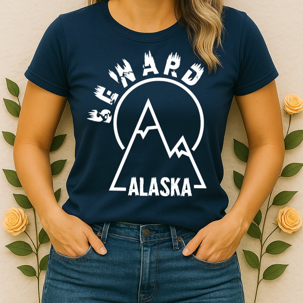 Seward Alaska State / Vintage Mountain Design Seward, AK Womens T-Shirt