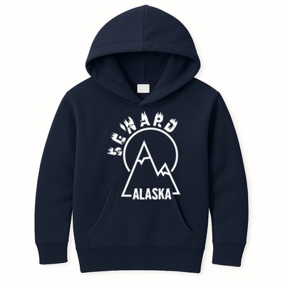 Seward Alaska State / Vintage Mountain Design Seward, AK Kids Hoodie