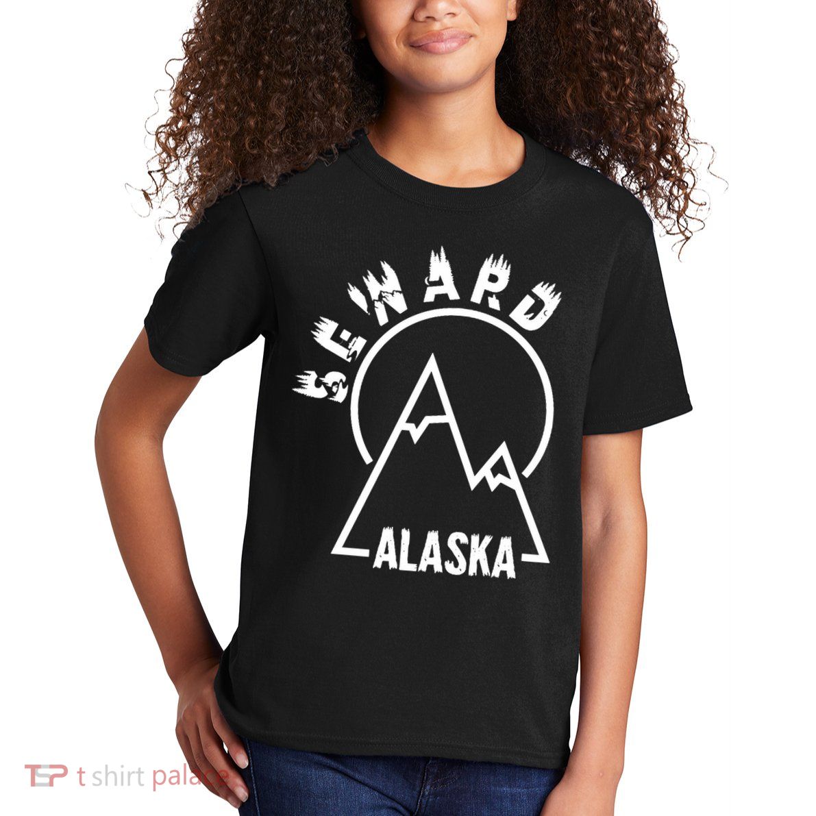Seward Alaska State / Vintage Mountain Design Seward, AK Kids T-Shirt