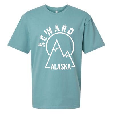 Seward Alaska State / Vintage Mountain Design Seward, AK Sueded Cloud Jersey T-Shirt