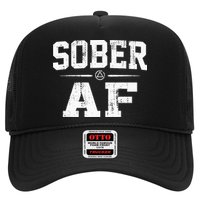 Sober AF Sobriety AA Alcoholics Anonymous Recovery Addiction Trucker Hat