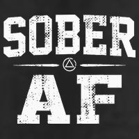 Sober AF Sobriety AA Alcoholics Anonymous Recovery Addiction Trucker Hat