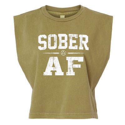 Sober AF Sobriety AA Alcoholics Anonymous Recovery Addiction Garment-Dyed Women's Muscle Tee