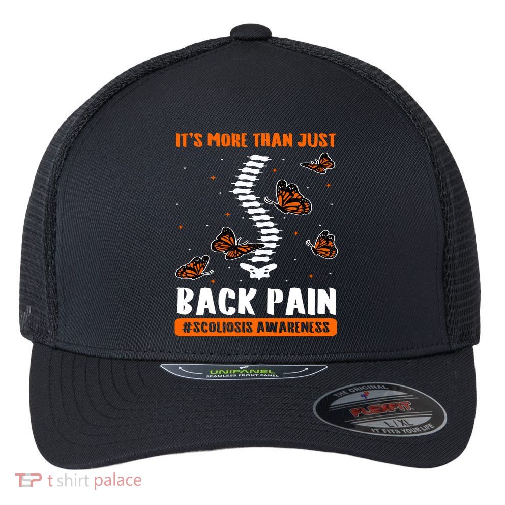 Scoliosis Awareness Spinal Deformity Orthopedic Scoliometer Flexfit Unipanel Trucker Cap
