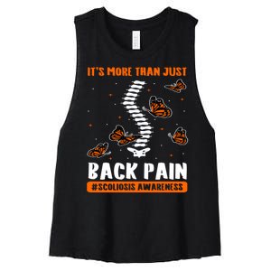 Scoliosis Awareness Spinal Deformity Orthopedic Scoliometer Women's Racerback Cropped Tank