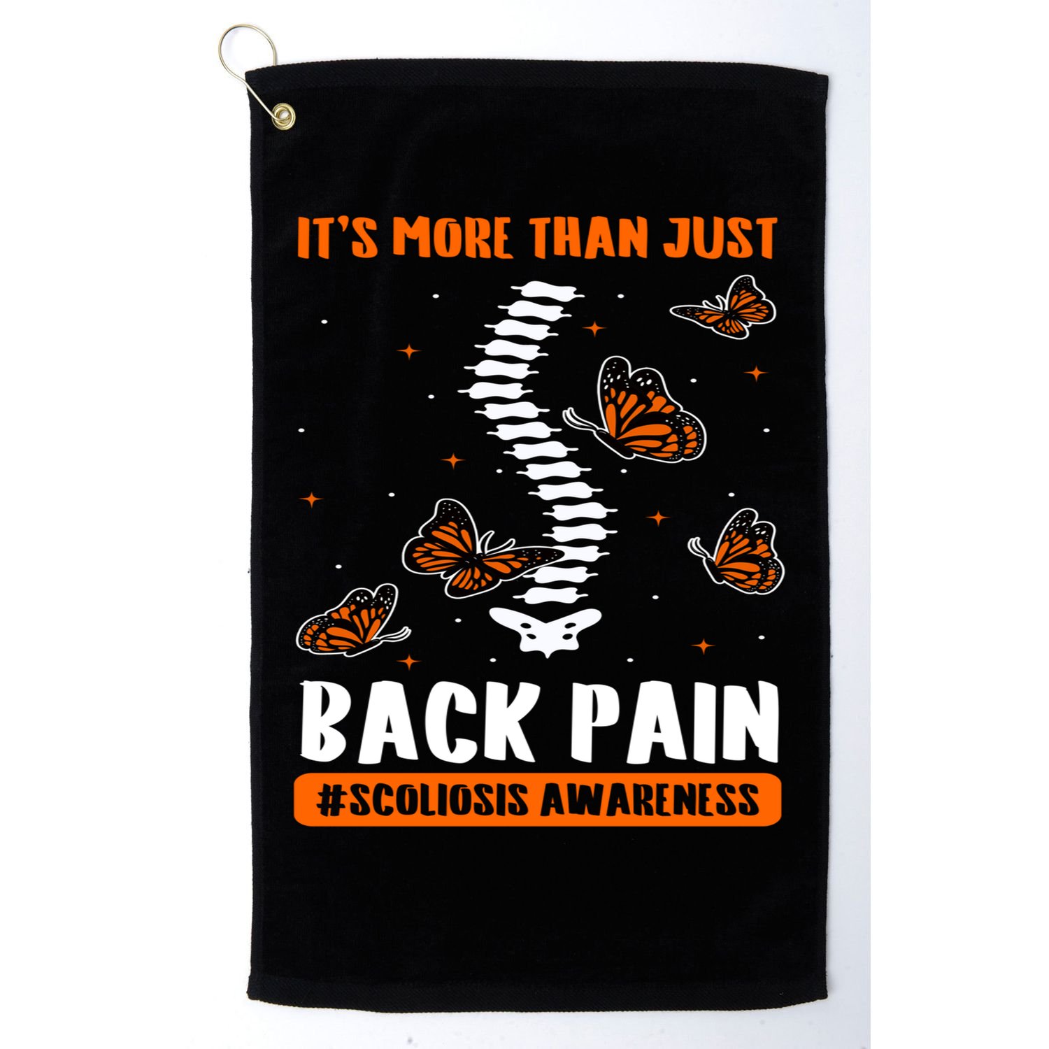 Scoliosis Awareness Spinal Deformity Orthopedic Scoliometer Golf Towel
