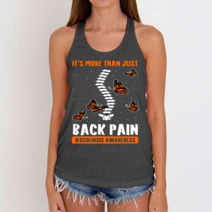 Scoliosis Awareness Spinal Deformity Orthopedic Scoliometer Women's Knotted Racerback Tank