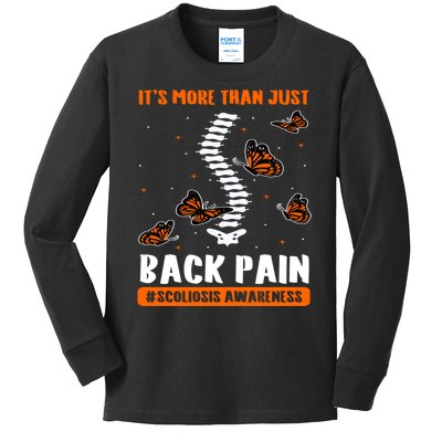 Scoliosis Awareness Spinal Deformity Orthopedic Scoliometer Kids Long Sleeve Shirt