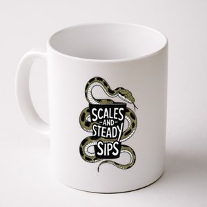 Scales And Steady Sips Funny Snake Lovers Coffee Mug