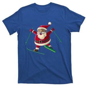 Ski And Snowboard Santa Claus On Ski Funny Gift T-Shirt